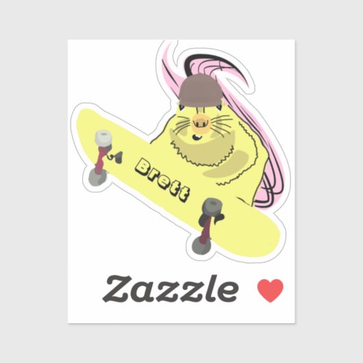 Sticker Naughty Squirrel #767 Brett Skateboard (Feuille)