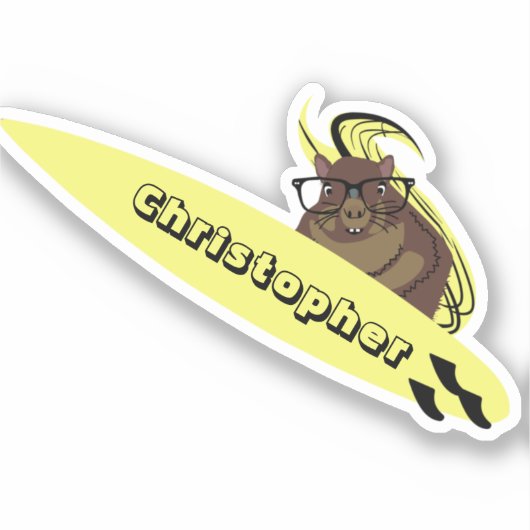 Sticker Naughty Squirrel #768 Surf (Recto)