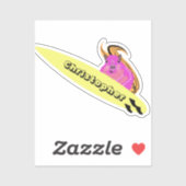 Sticker Naughty Squirrel #770 Surfing (Feuille)