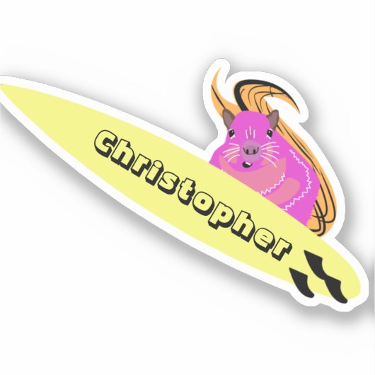 Sticker Naughty Squirrel #770 Surfing (Recto)