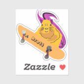 Sticker Naughty Squirrel #774 Brett Skateboard (Feuille)