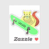 Sticker Naughty Squirrel #789 Brett Skateboard (Feuille)