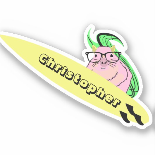 Sticker Naughty Squirrel #804 Surfing (Recto)