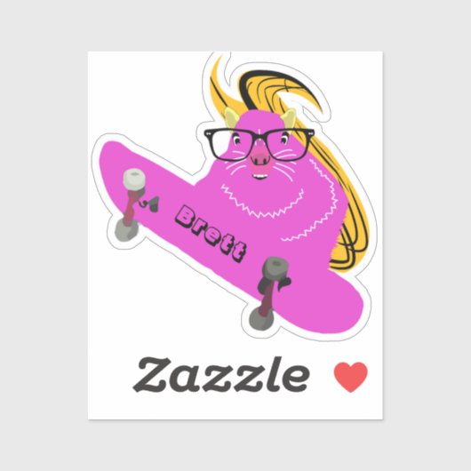 Sticker Naughty Squirrel #807 Brett Skateboard (Feuille)