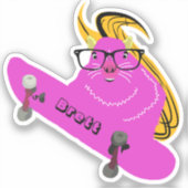 Sticker Naughty Squirrel #807 Brett Skateboard (Recto)