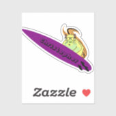 Sticker Naughty Squirrel #820 Surfing (Feuille)
