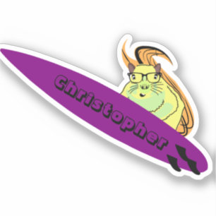 Sticker Naughty Squirrel #820 Surfing