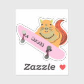 Sticker Naughty Squirrel #823 Brett Skateboard (Feuille)