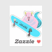 Sticker Naughty Squirrel #834 Brett Skateboard (Feuille)