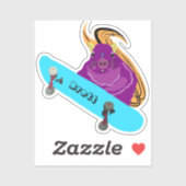 Sticker Naughty Squirrel #854 Brett Skateboard (Feuille)