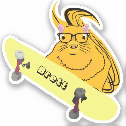 Sticker Naughty Squirrel #875 Brett Skateboard (Recto)