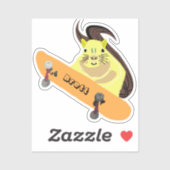 Sticker Naughty Squirrel #915 Brett Skateboard (Feuille)