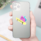 Sticker Naughty Squirrel #963 Nom personnalisé Patinage (Téléphone)