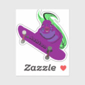 Sticker Naughty Squirrel #981 Nom personnalisé Patinage (Feuille)