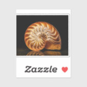 Sticker Nautile, coquille dorée (Feuille)