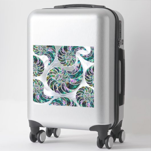 Sticker Nautilus Shell Abalone et Pearl (Sur valise)