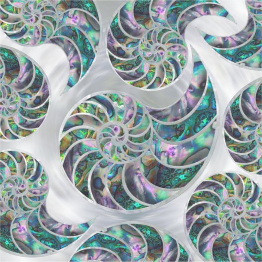 Sticker Nautilus Shell Abalone et Pearl (Devant)