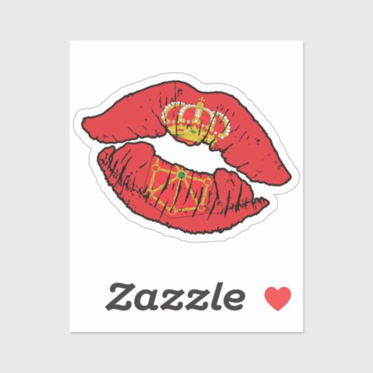 Sticker Navarre Navarre Lipstick Love Drapeau (Feuille)