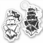 Sticker Navires pirates en mer (Devant)