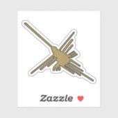 Sticker Nazca Lines Hummingbird Faux Broderie Imprimer (Feuille)