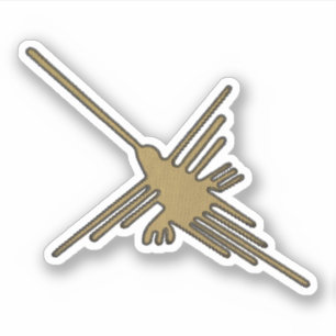 Sticker Nazca Lines Hummingbird Faux Broderie Imprimer