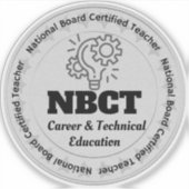 Sticker NBCT Enseignant Carrière et enseignement technique (Devant)