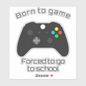 Sticker Né à la description de jeu avec contrôleur XBox (Feuille)