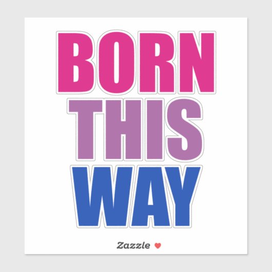 Sticker Né ainsi Bisexual Bi Pride LGBTQ (Feuille)