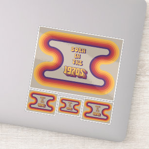Sticker Né dans les années 1970, Millenials, Gen X, année