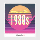 Sticker Né dans les années 1980, Millennials, Gen X, année (Feuille)