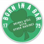 STICKER NÉ DANS UN BAR 1775 (Devant)