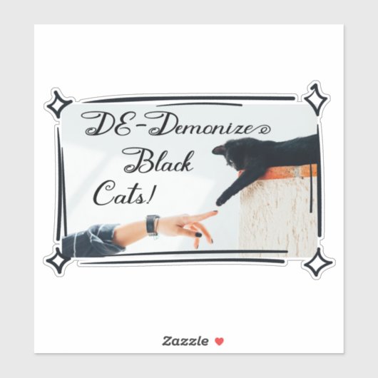 Sticker Ne démonisez pas les chats noirs (Feuille)