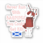 Sticker Ne Jamais Courir Avec Des Bagnons, Vous Pourriez Ê (Devant)