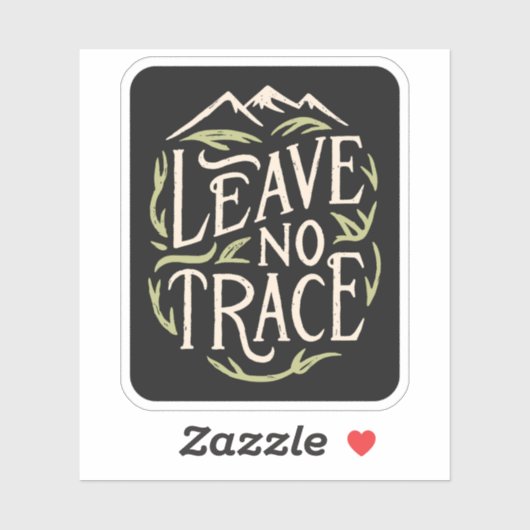 Sticker Ne laisser aucune trace (Feuille)