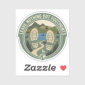 Sticker Ne laissez que des empreintes (Feuille)