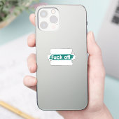 Sticker Ne m'aime pas F*ck Off Problem solved Funny Sassy (Téléphone)