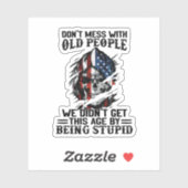 Sticker Ne Manquez Pas Avec Les Personnes Âgées Nous N'Avo (Feuille)