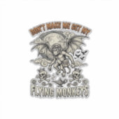 Sticker Ne me fais pas chercher les singes volants Hallowe (Devant)