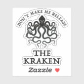 Sticker Ne me faites pas libérer le Kraken (Feuille)