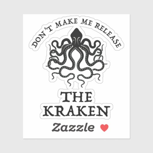 Sticker Ne me faites pas libérer le Kraken (Feuille)