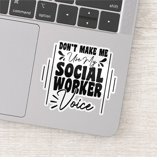 Sticker Ne me faites pas utiliser ma voix de travailleuse  (Détail)