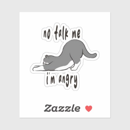 Sticker ne me parle pas, mème, chat, chaton, chat triste,  (Feuille)