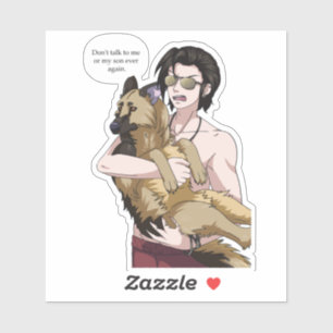 Sticker Ne me parlez pas ou ne parlez pas à mon fils