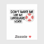 Sticker Ne m'oblige pas à utiliser ma voix de vigile (Feuille)