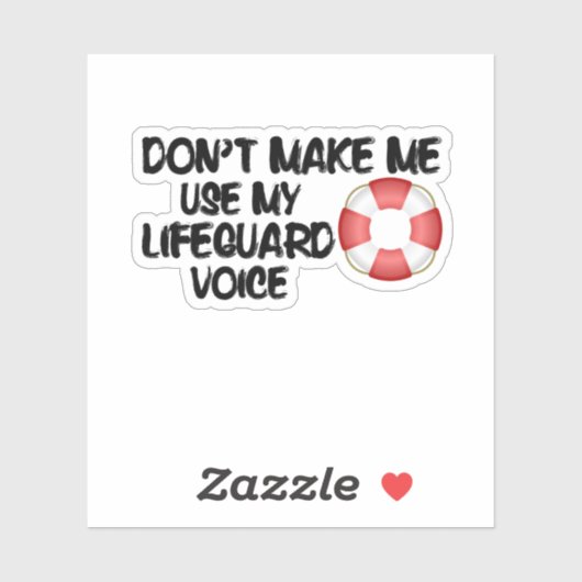 Sticker Ne m'oblige pas à utiliser ma voix de vigile (Feuille)