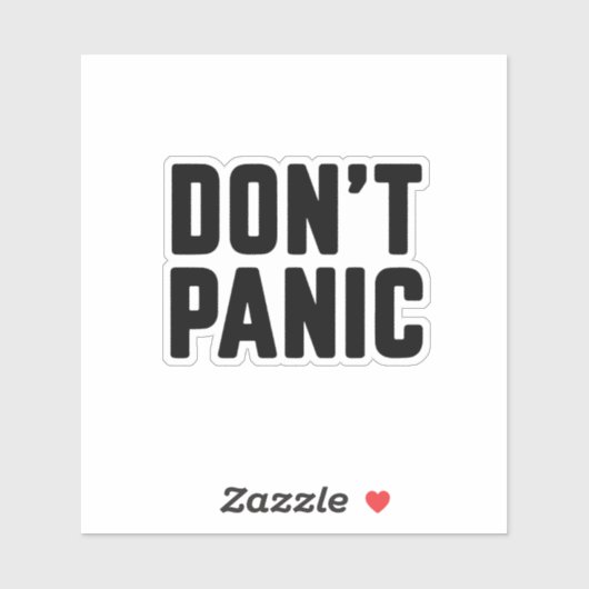 Sticker Ne paniquez pas (Feuille)