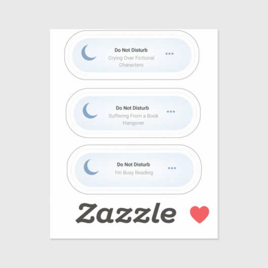 Sticker Ne pas déranger - Amusant ensemble de lecture (Feuille)