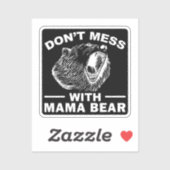 Sticker Ne pas faire de mal avec maman ours mère mère jour (Feuille)