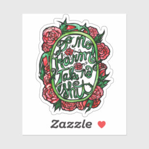 Sticker Ne pas faire de mal ne prenez pas SH Pagan Wiccan