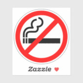Sticker ne pas fumer (Feuille)